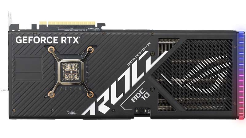 ASUS ROG Strix GeForce RTX 4080 OC Back View