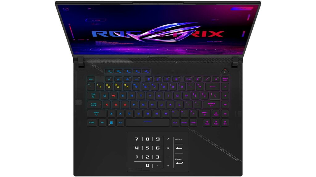 ASUS ROG Strix Scar 16 (2023) G634 Keyboard View