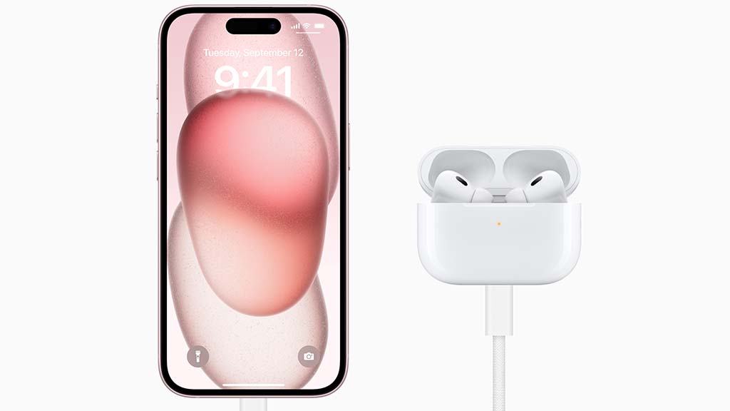 iphone 15 can charge airpods via usb-c