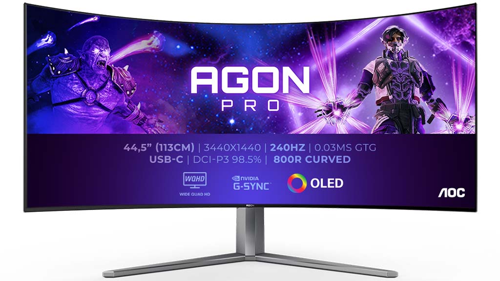 AOC AGON PRO AG456UCZD WQHD Curved OLED gaming monitor