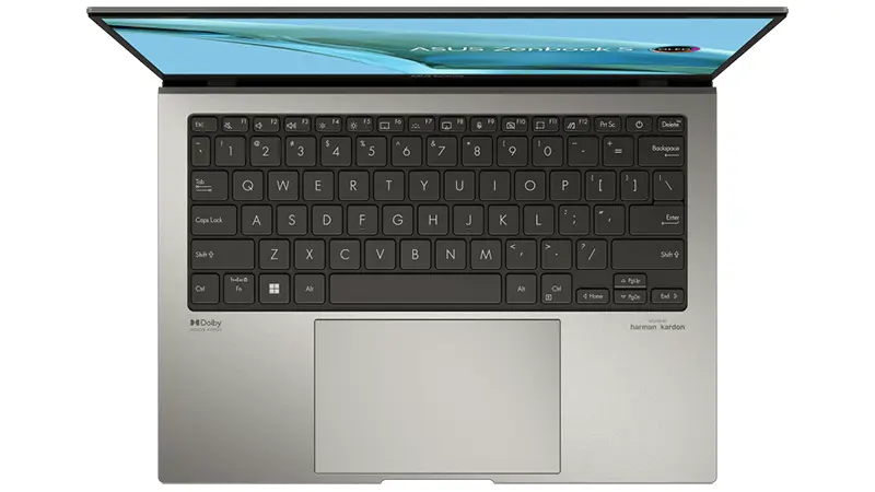 Asus Zenbook S 13 OLED (2024) keyboard view