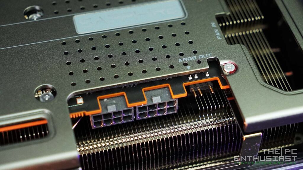 sapphire rx 7900 gre nitro+ power connector and argb header