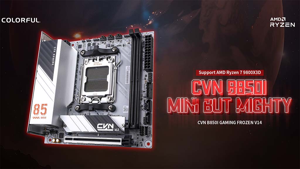 Colorful Releases CVN B850i Gaming Frozen Mini-ITX AM5 Motherboard