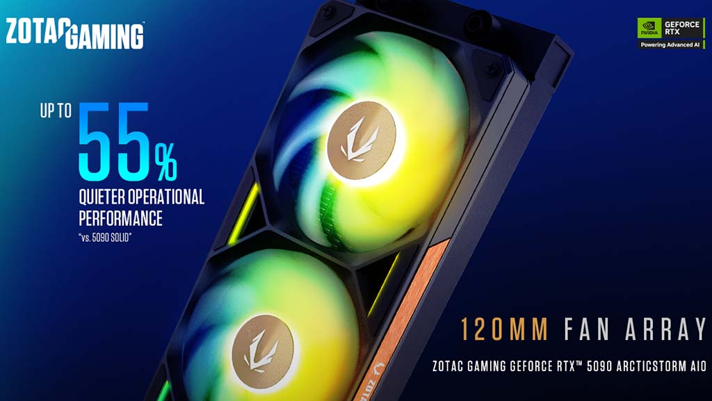 Zotac Releases GeForce RTX 5090 ARCTICSTORM AIO and RTX 5060 Low
