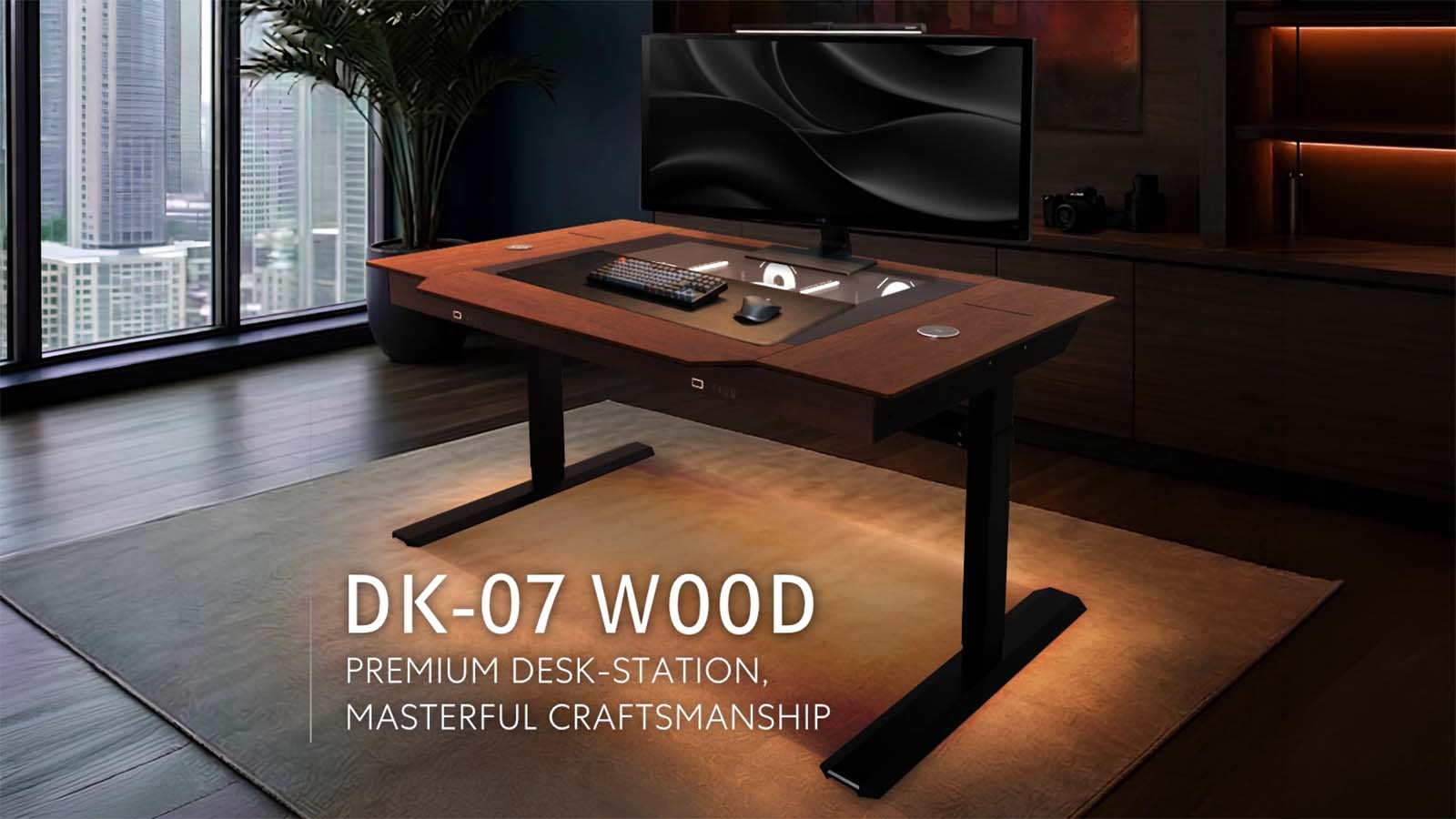 LIAN LI DK-07 WOOD Combines a Standing Desk and PC Case