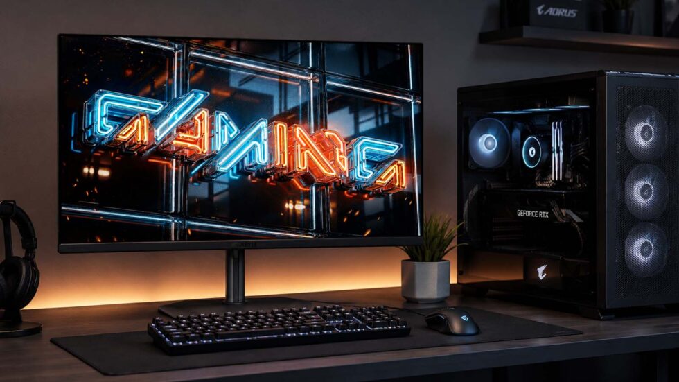 ディスプレイ・モニター GIGABYTE AORUS 32インチ 4Kモニタ OLED